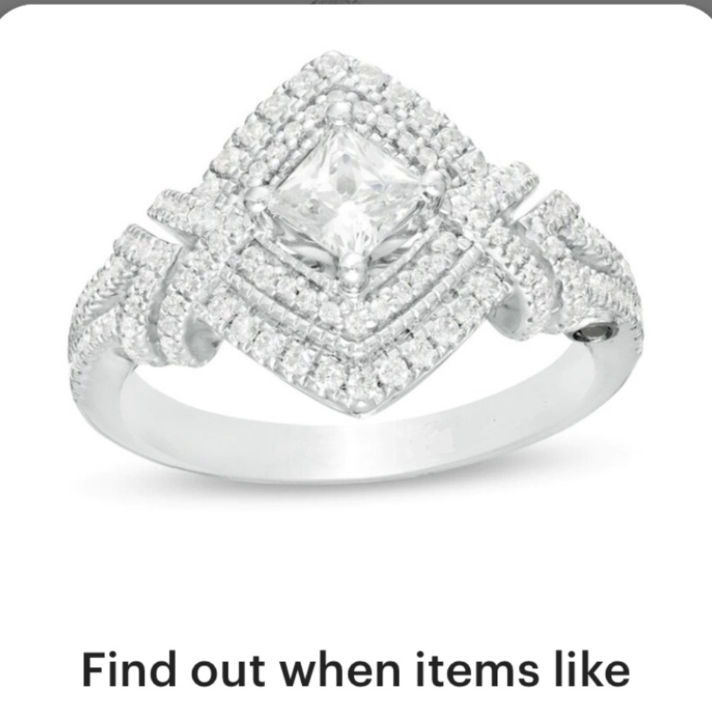 Marilyn Monroe Silver 1/2 ct princess cut Ring